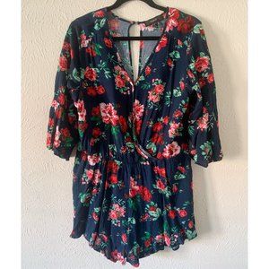 Forever 21+ Navy Floral Romper